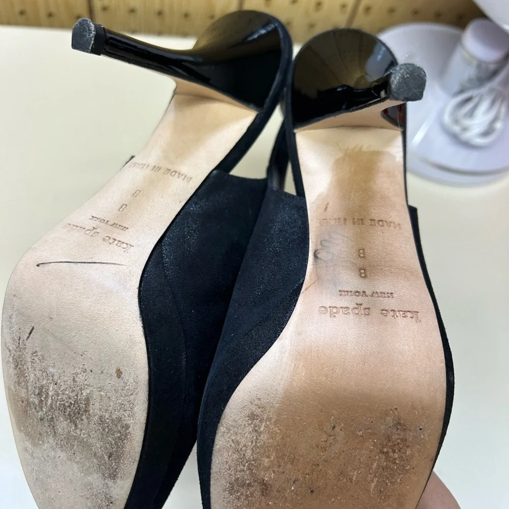 Kate Spade Black Heels with Ankle Strap